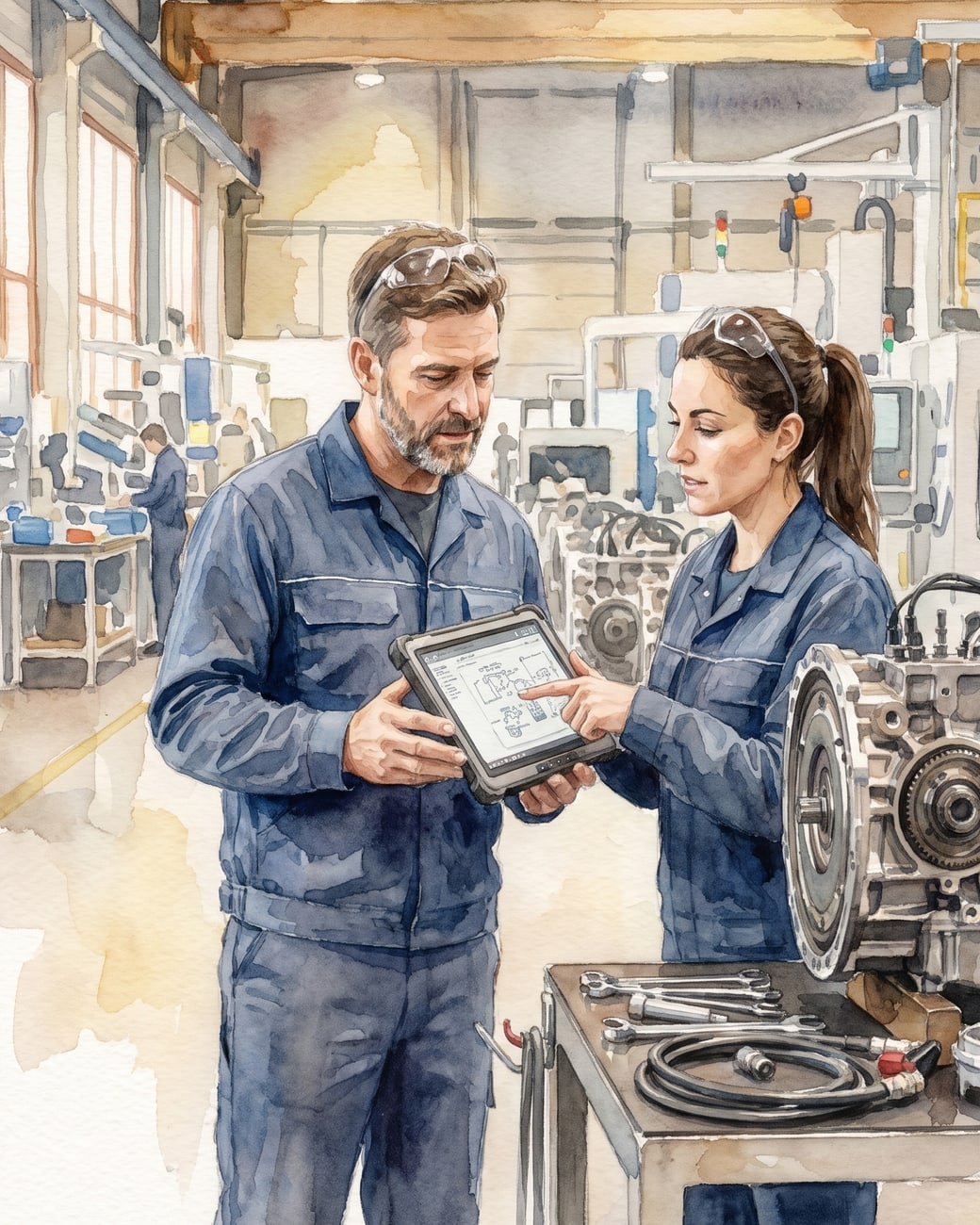 Mitarbeiterin in der Produktion